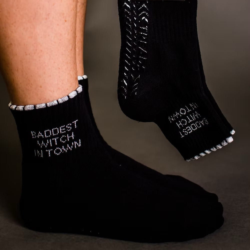 Baddest Witch - Ankle Grip Sock (Barre / Pilates)