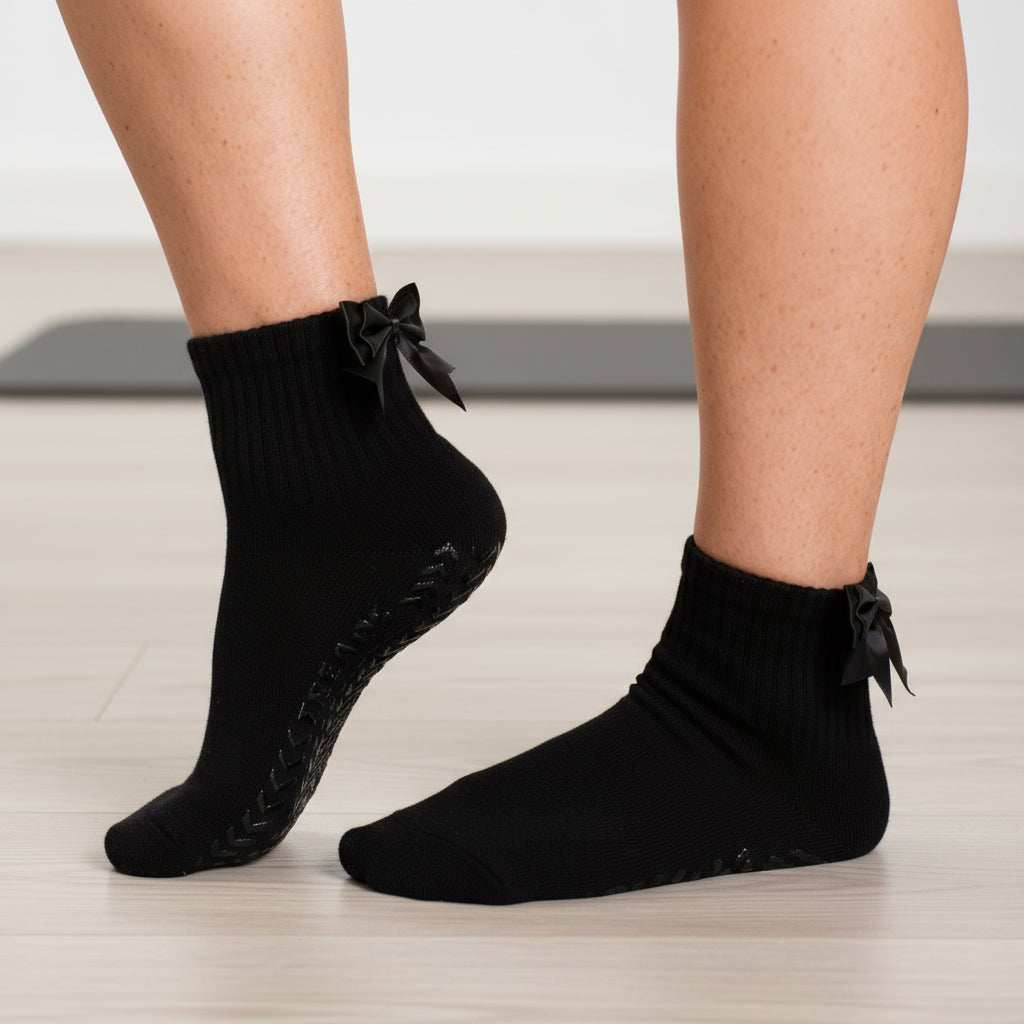 Bow - Ankle Grip Sock (Barre / Pilates)