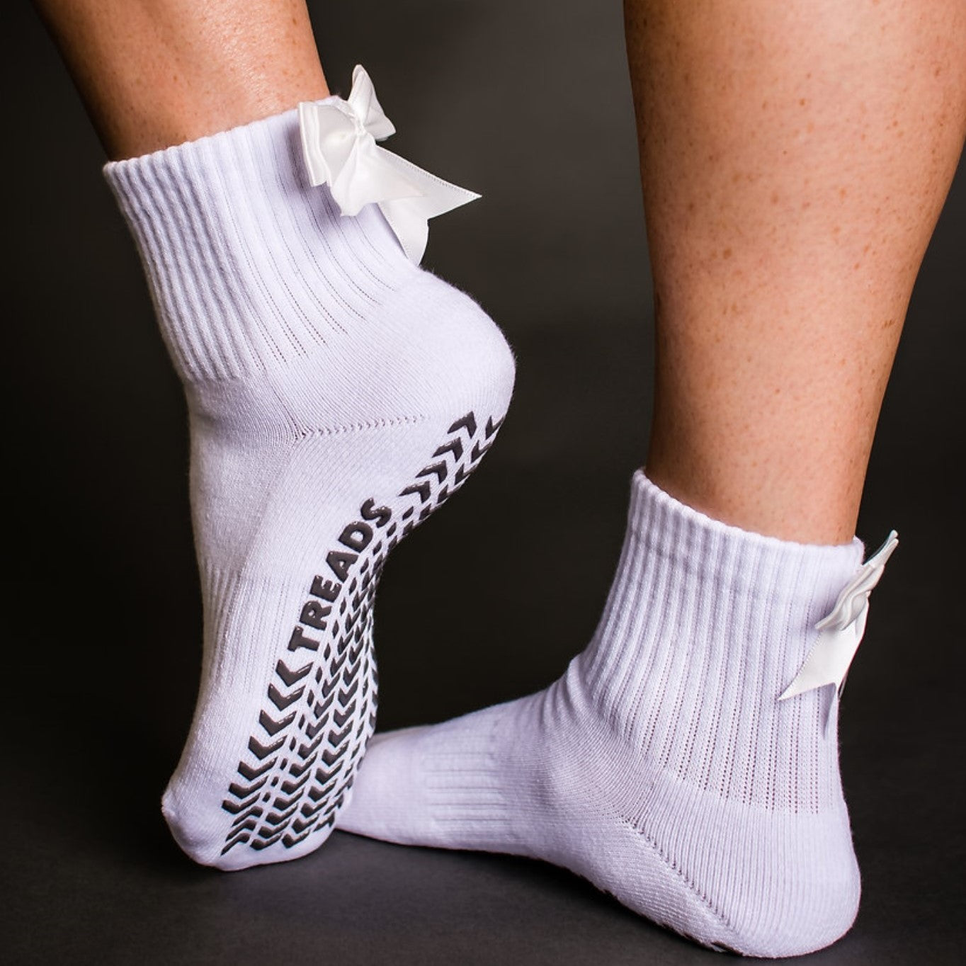 Bow - Ankle Grip Sock (Barre / Pilates)