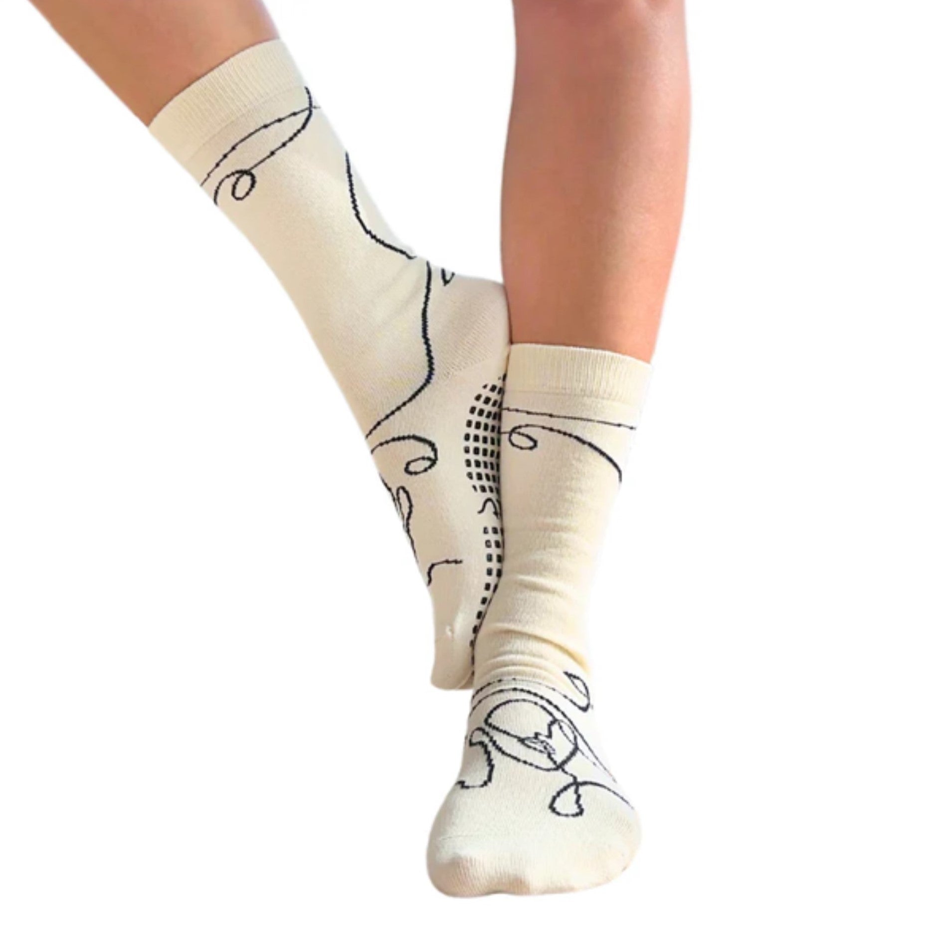 Crew Closed Toe Grip Socks (Barre / Pilates)