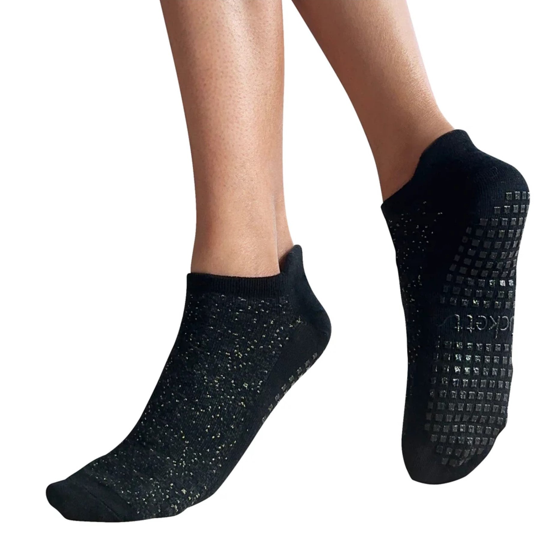 Tab Closed Toe Grip Socks - Dazzling Noir (Barre / Pilates)