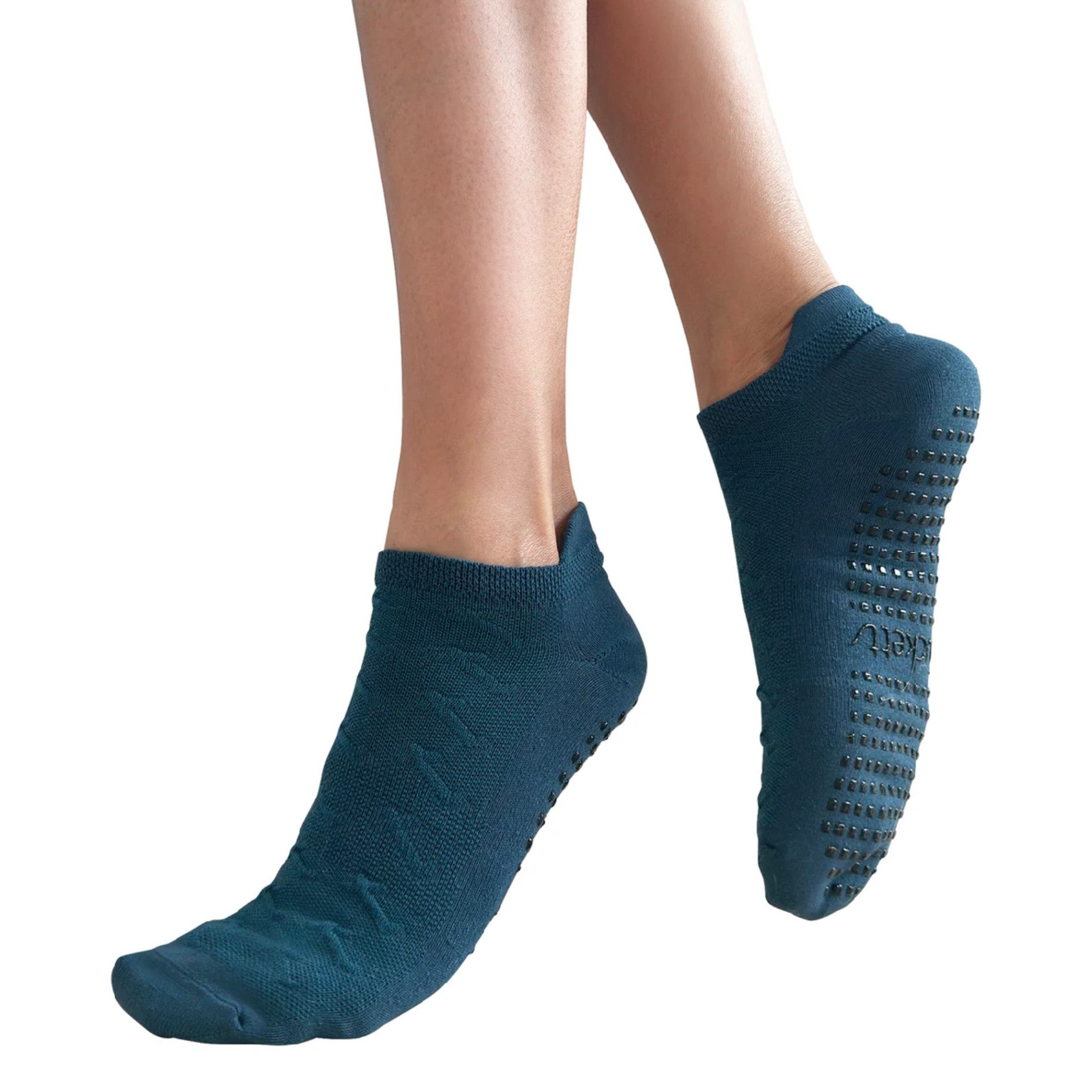 Tab Closed Toe Grip Socks - Steelblue Monsoon (Barre / Pilates)