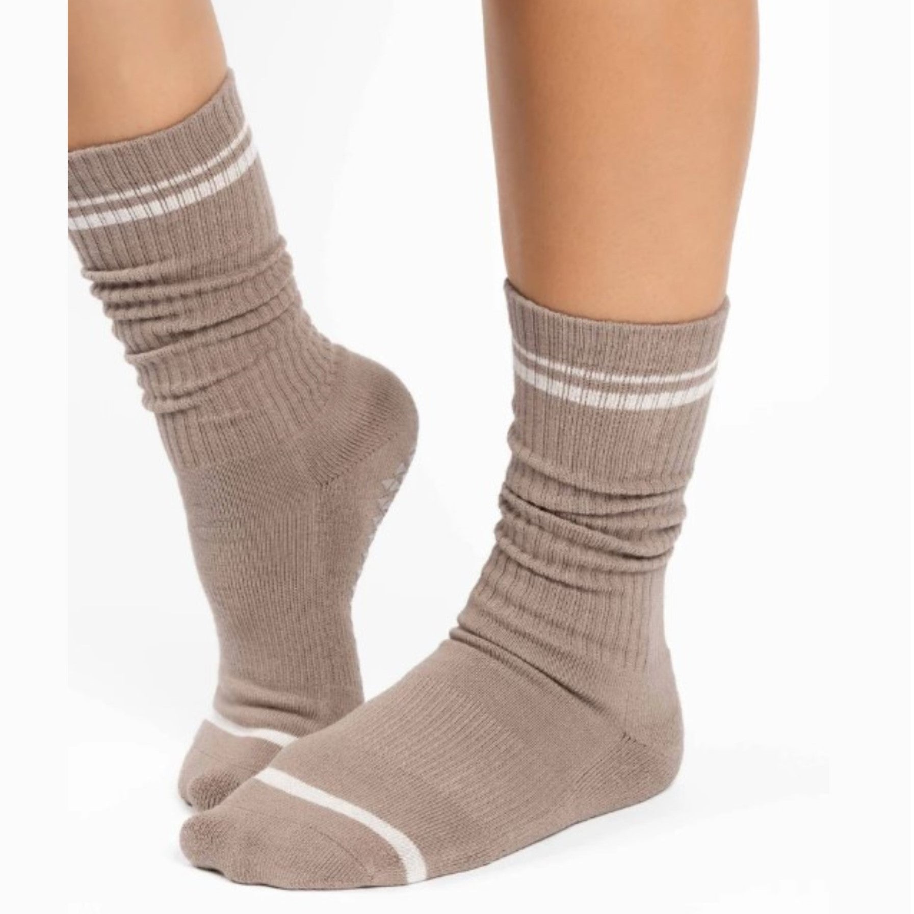 Varsity Crew Grip Socks - (Barre/Pilates)